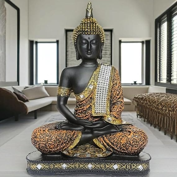 Global Grabbers New 25 Centimetre Meditating Sitting Buddha Statue view 2