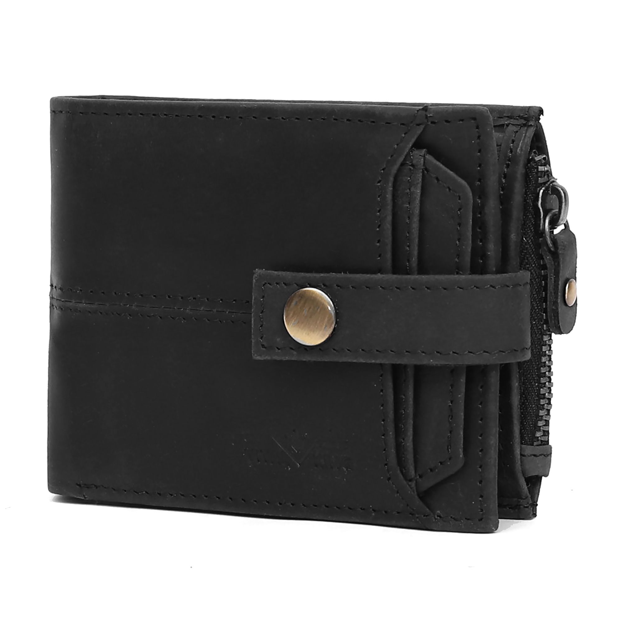 Vital King Men Trendy, Travel Black Genuine Leather Wallet (11 Card Slots) view 2