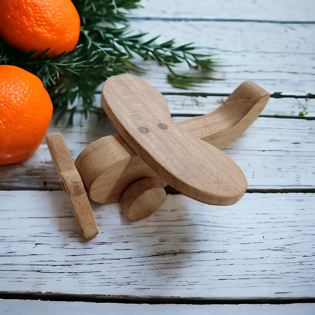 Neem Wooden Airplane for Babies of Age 6 Months - 5 Years view 2