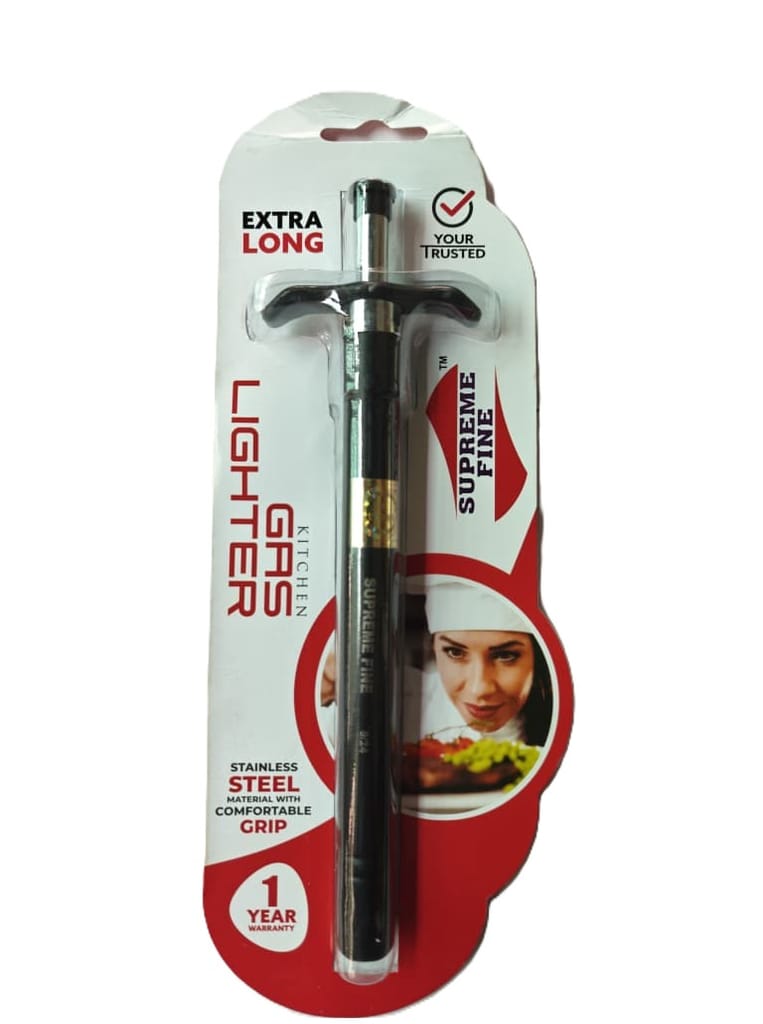 Supreme Fine Extra Long Stainless Steel Kitchen Gas Lighter view 2