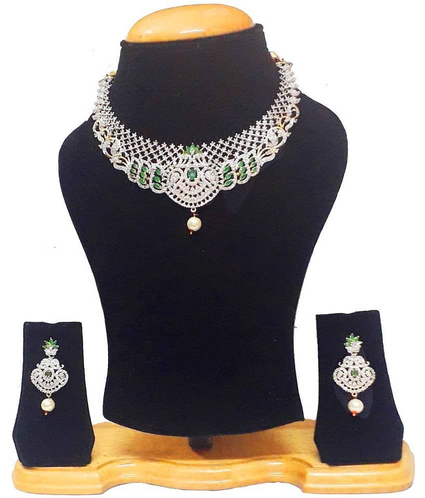 Navya Collections Alloy Maroon Contemporary/Fashion Necklaces Set Choker view 2