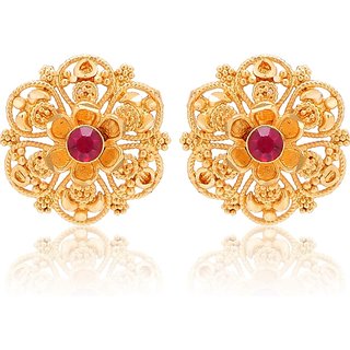 luv fashion Tradtional 1gm jumkhi gold n micron plated