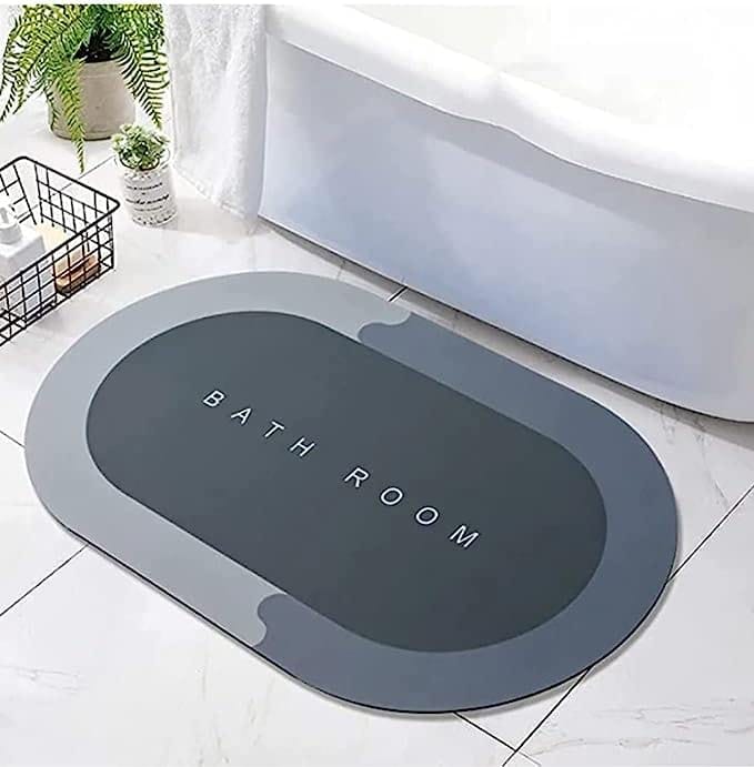 viva smart Floor Mat, Doormat, Bathroom Carpet Cushion Mat Bathroom mat Water Absorbing Non Slip Floor mat Quick Drying Water for Home Diatomite Door Mat Soft Silicone Super Absorbent view 2