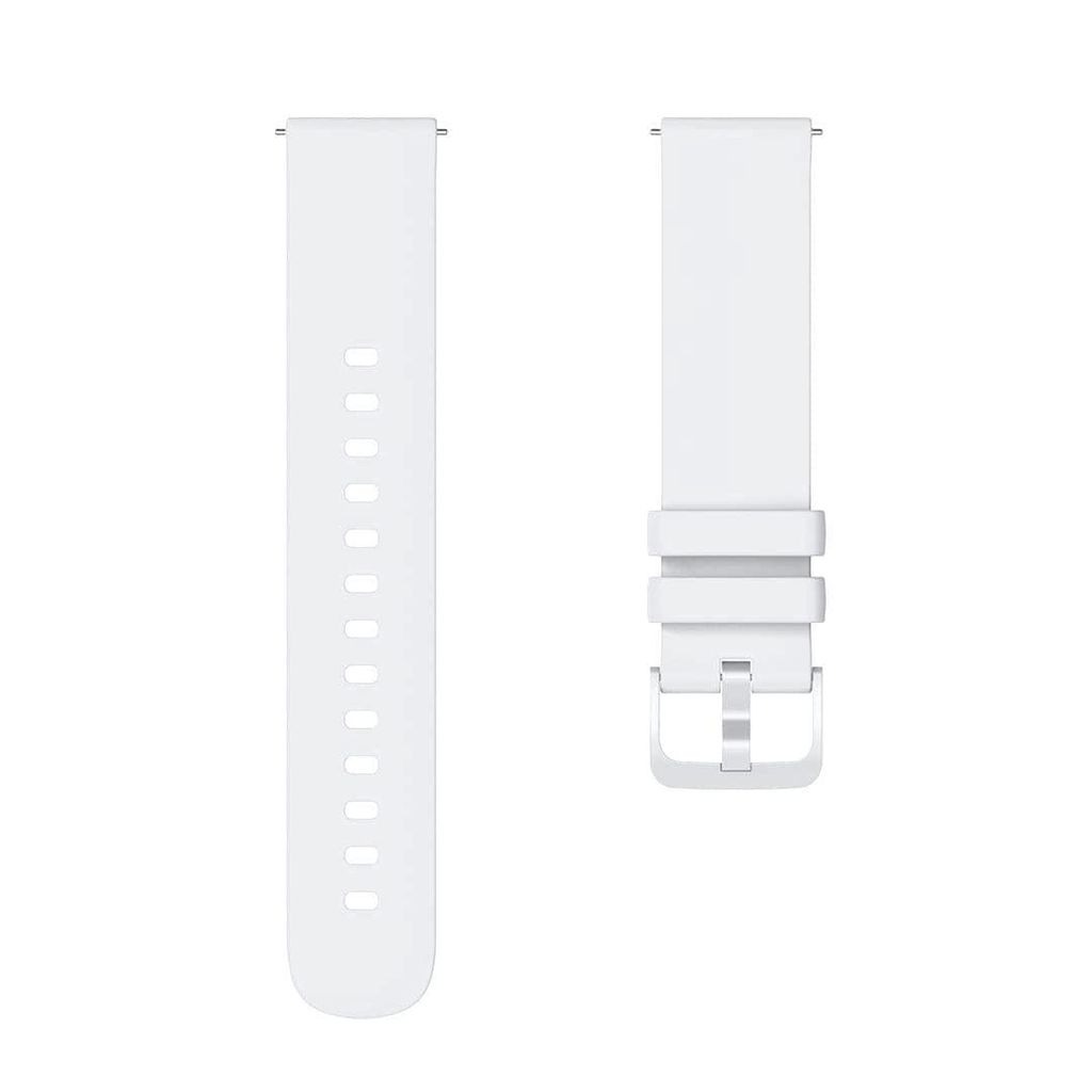 Exelent 19mm Soft Silicone Smartwatch Band White view 2