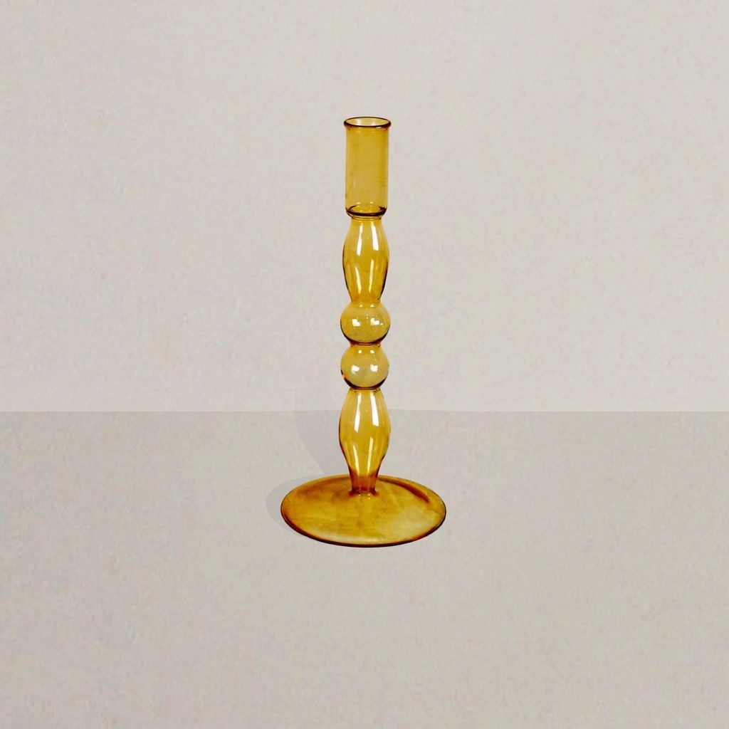 OONA AAOS GLASS CANDLE HOLDER MINI YELLOW view 2