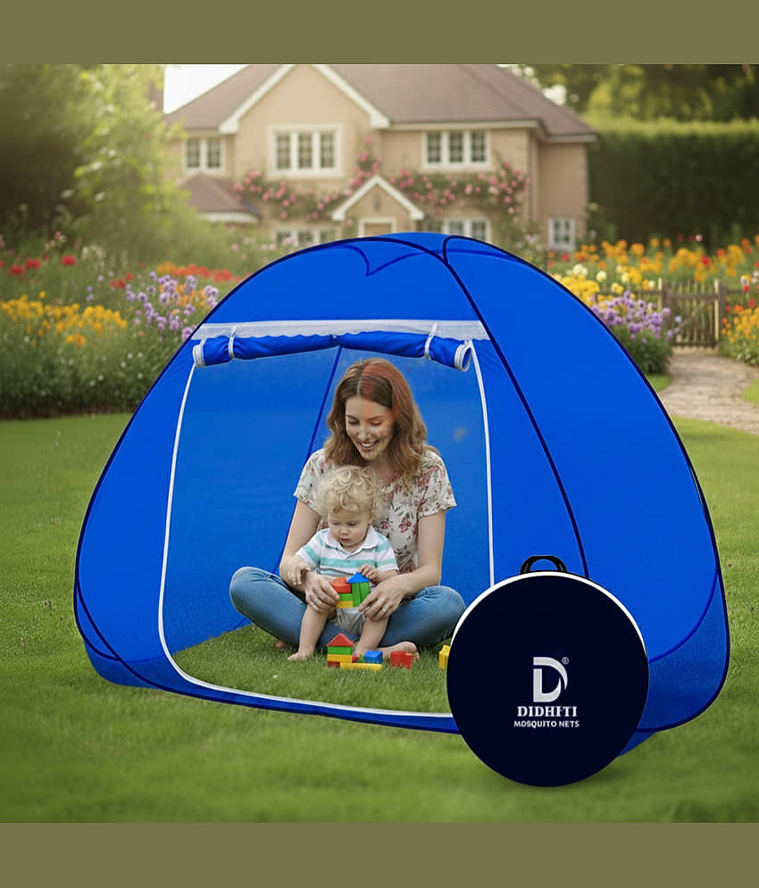 didhiti - Dark Blue Polycotton Foldable Mosquito Net ( Pack of 1 )