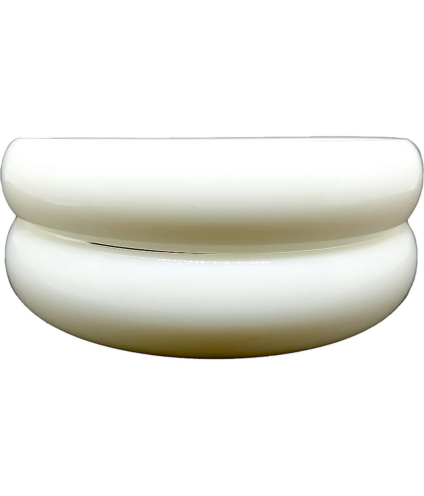Bovzen White Bangle ( Pack of 2 ) view 2