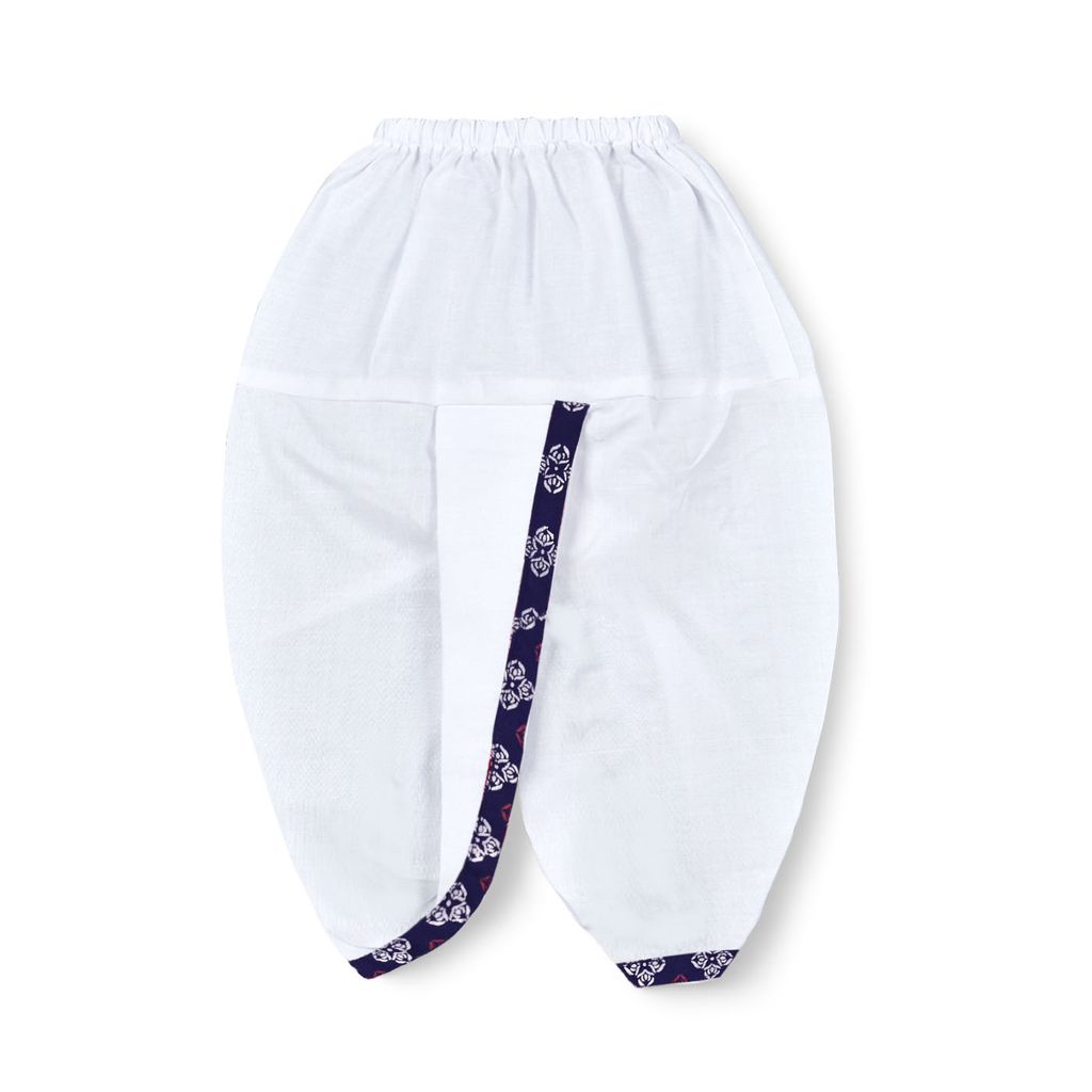 mustmom Rice Ceremony Full Sleeve Cotton Ethnic Dress Kids Lungi Dhoti Kurta Set for Boy view 2