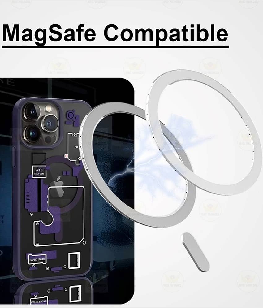 BIG WINGS Purple Printed Back Cover Polycarbonate Compatible For Apple iPhone 13 Pro Max ( Pack of 1 ) view 2