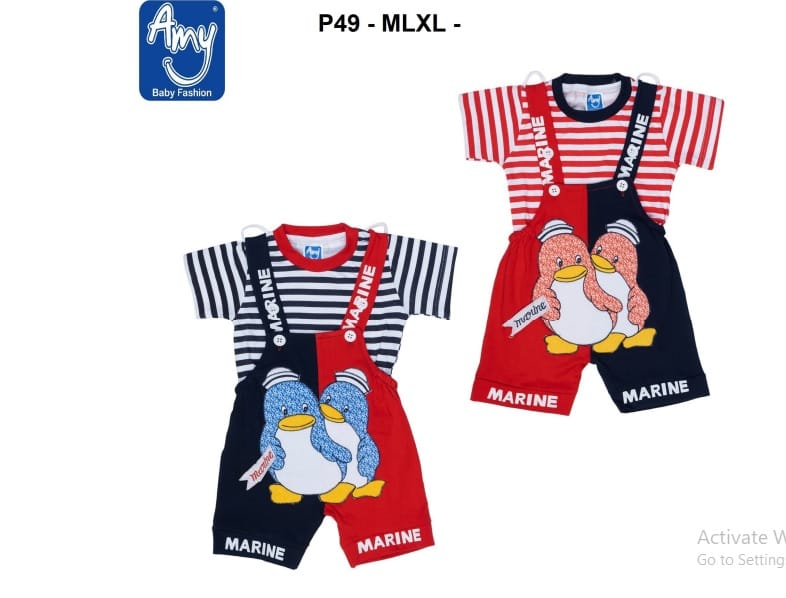 Dungaree For Baby Boys Casual Printed