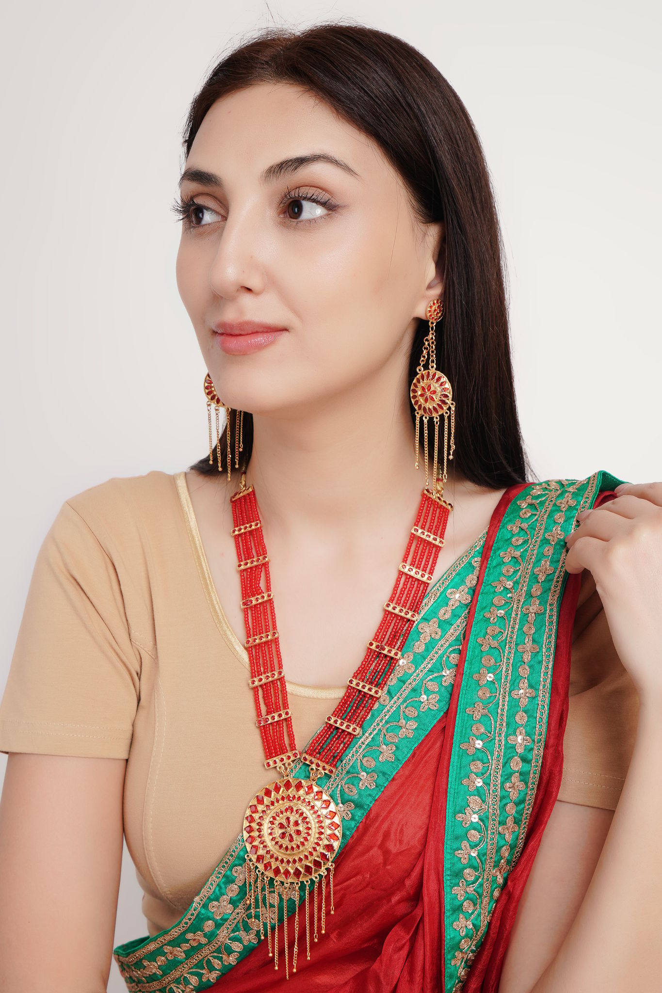 Daneen Jewellery New design necklace set 2155 view 2