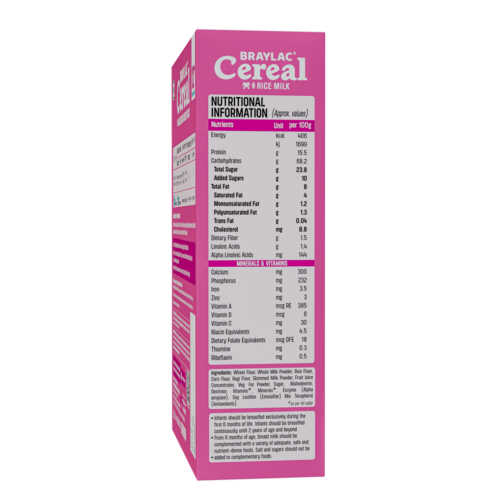 Braylac Multigrain Mixed Fruit - 300 gm bag in box for 12 + Months Baby view 2