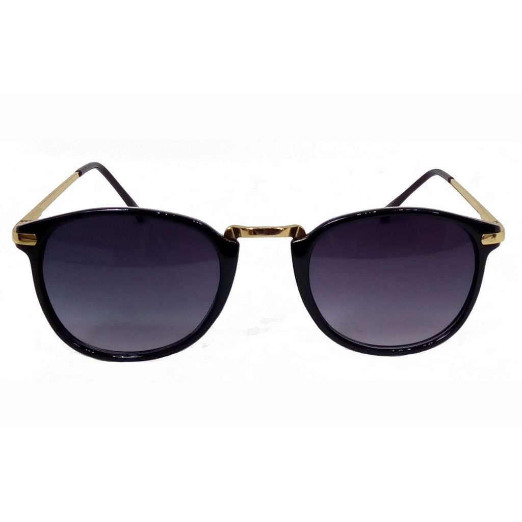 Hrinkar Grey Round Sunglasses Styles Golden Frame Glasses for Men & Women - HRS236 view 2
