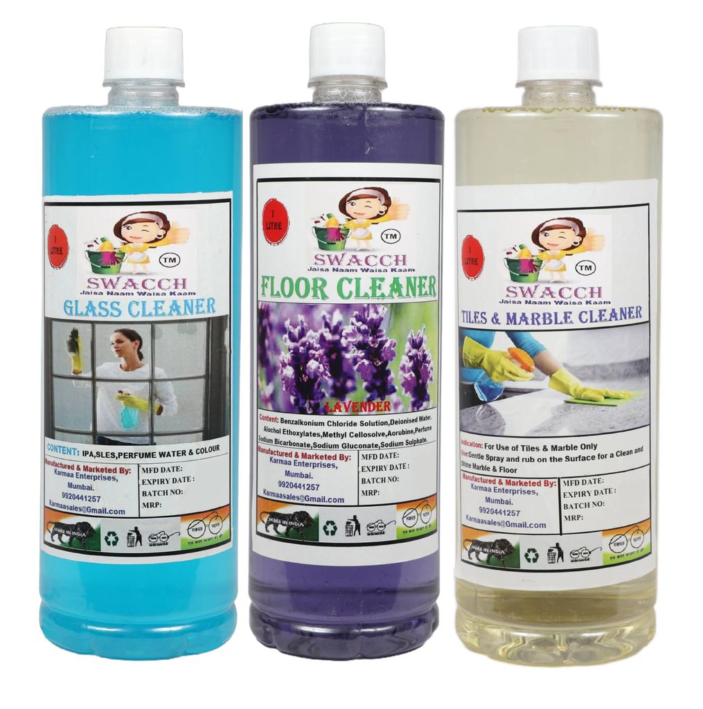 Home Care Combo Glass Cleaner, Floor Cleaner Lavender & Tiles & Marble Cleaner (1 Litre) (Pack of 3) view 2