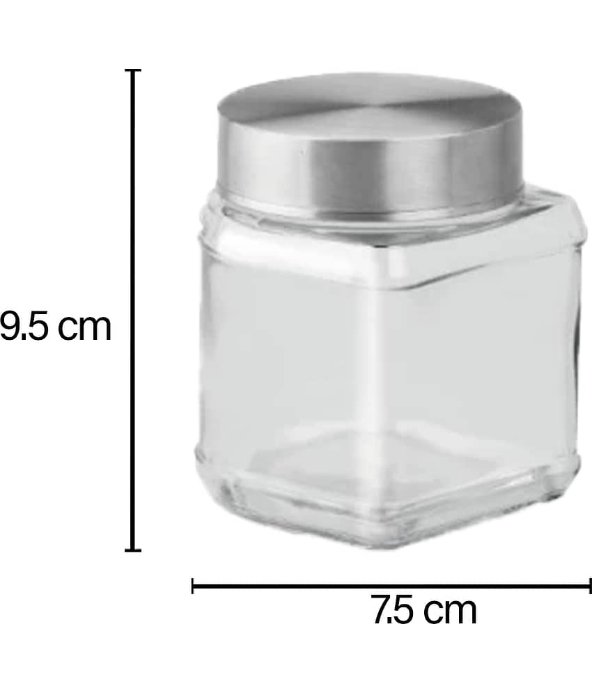 skwaion Glass Silver Food Container ( Set of 2 ) view 2