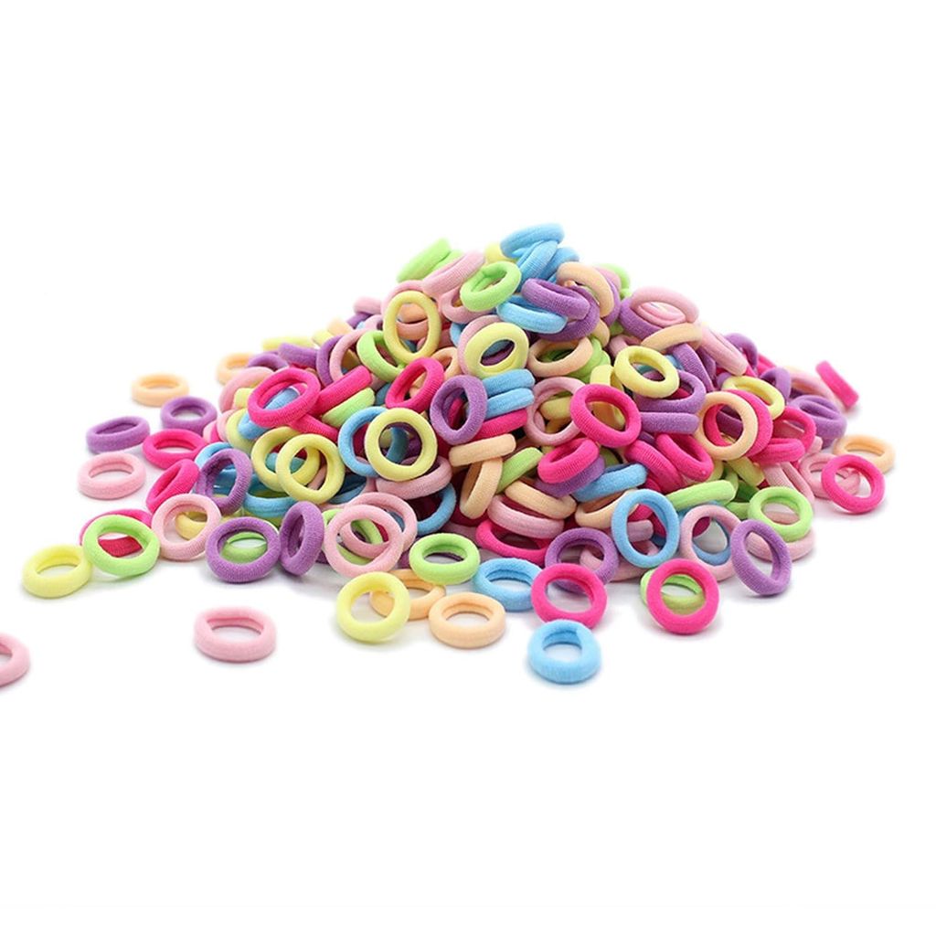 100pcs Non-Slip Small Ponytail Holder Tiny Hairband view 2