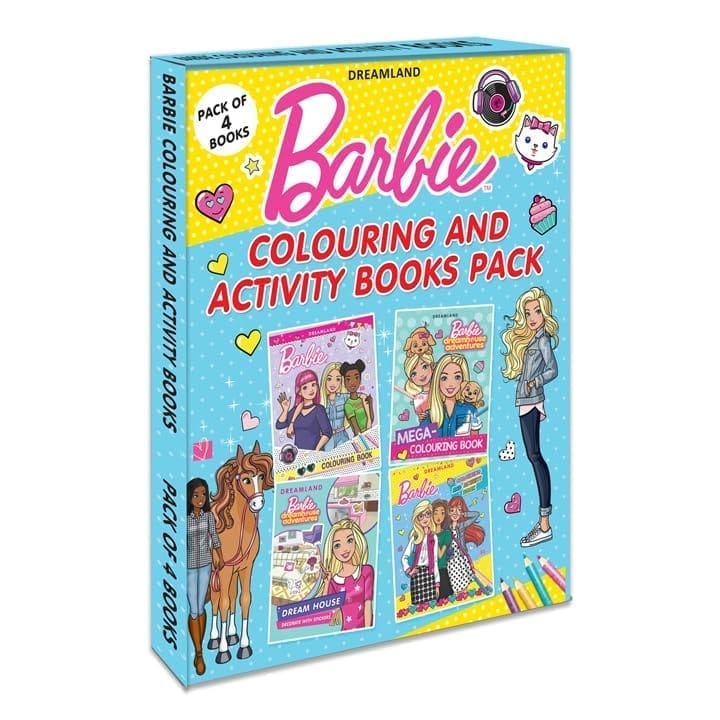 Barbie Colouring and Activity Books Pack with Stickers for Kids Age 2 -8 years (A Set of 4 Books) [Paperback] Dreamland Publications view 2