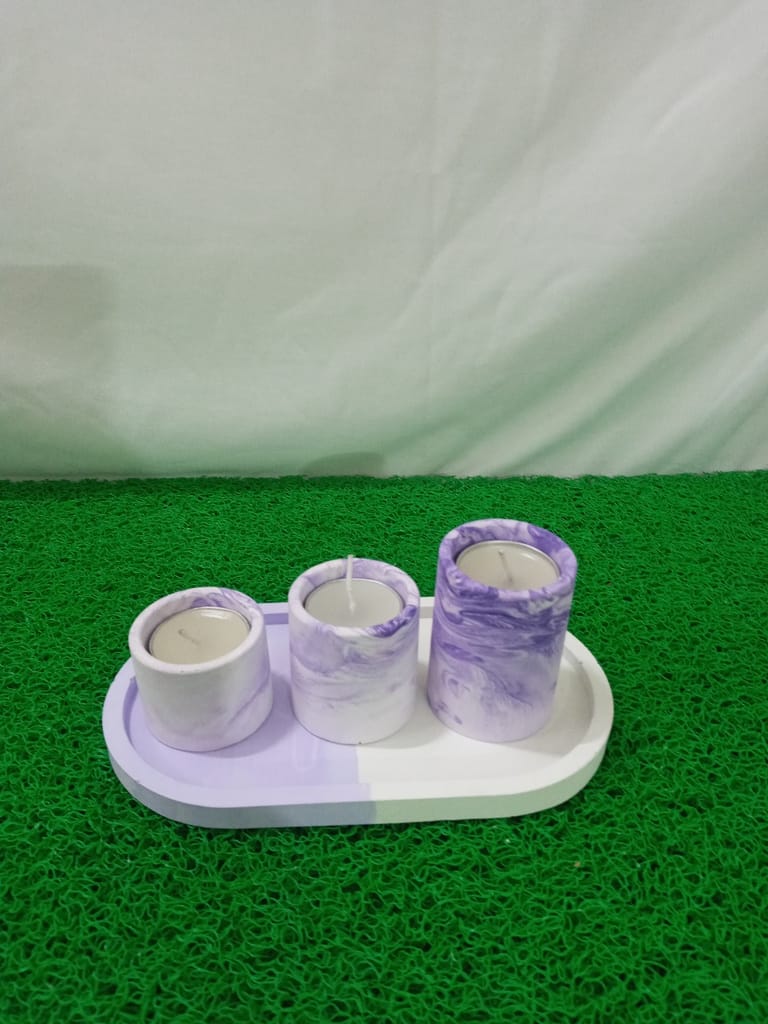 Concrete Candle set view 2