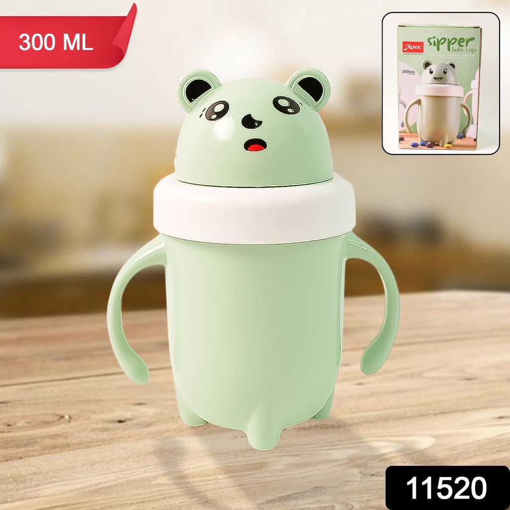 Apex Sipper Baby Cup Training Cup with Handles – Spill Proof & Leak Proof (300 ML Approx) view 2