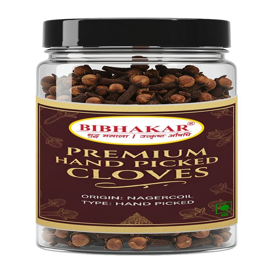 Whole Cloves from Nagercoil 50g - High Oil Content Bud Spice, Airtight PET Jar | Bibhakar Spices - 50 gm - One unit of Cloves