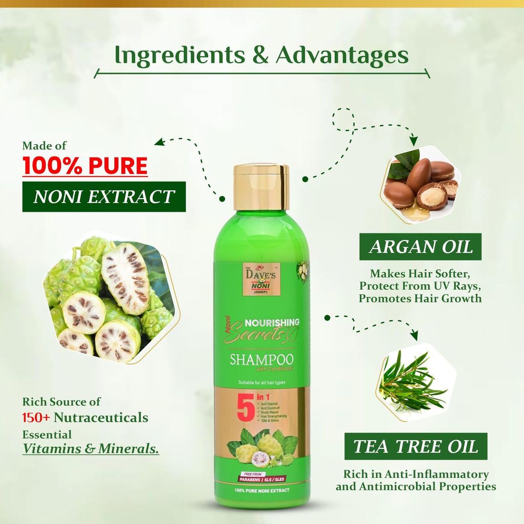 The Dave's Noni Nourishing Secrets Shampoo with Conditioner | Noni Hair Shampoo with Conditioner (200ML(Pack of 1)) view 2