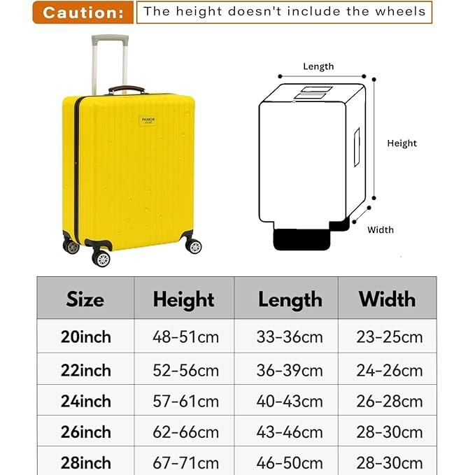 Panchhi StoreTrolley Bag Cover, Suitcase Cover Transparent PVC Suitcase Cover with Zipper Dustproof Waterproof & Anti-Scratch Trolley Cover for Travel Accessories- view 2