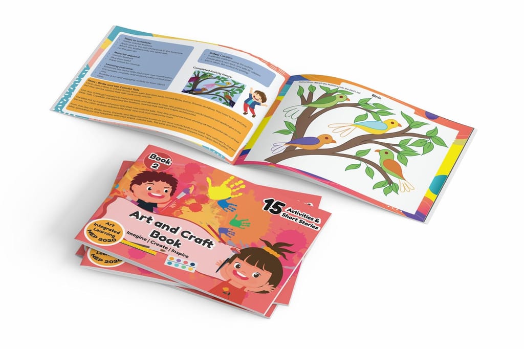 Edsmart Art and craft book for kids with Stories | NEP 2020 Art Integrated learning | BOOK 2 | Children Story Book [Paperback] [Jan 01, 2024] Edsmart Edu Services Pvt Ltd view 2
