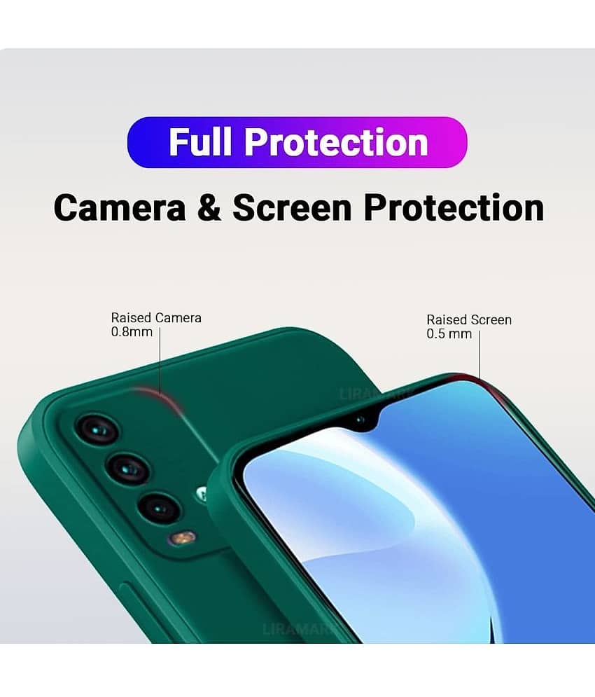 ZAMN - Green Silicon Plain Cases Compatible For Xiaomi Redmi 9 Power ( Pack of 1 ) view 2