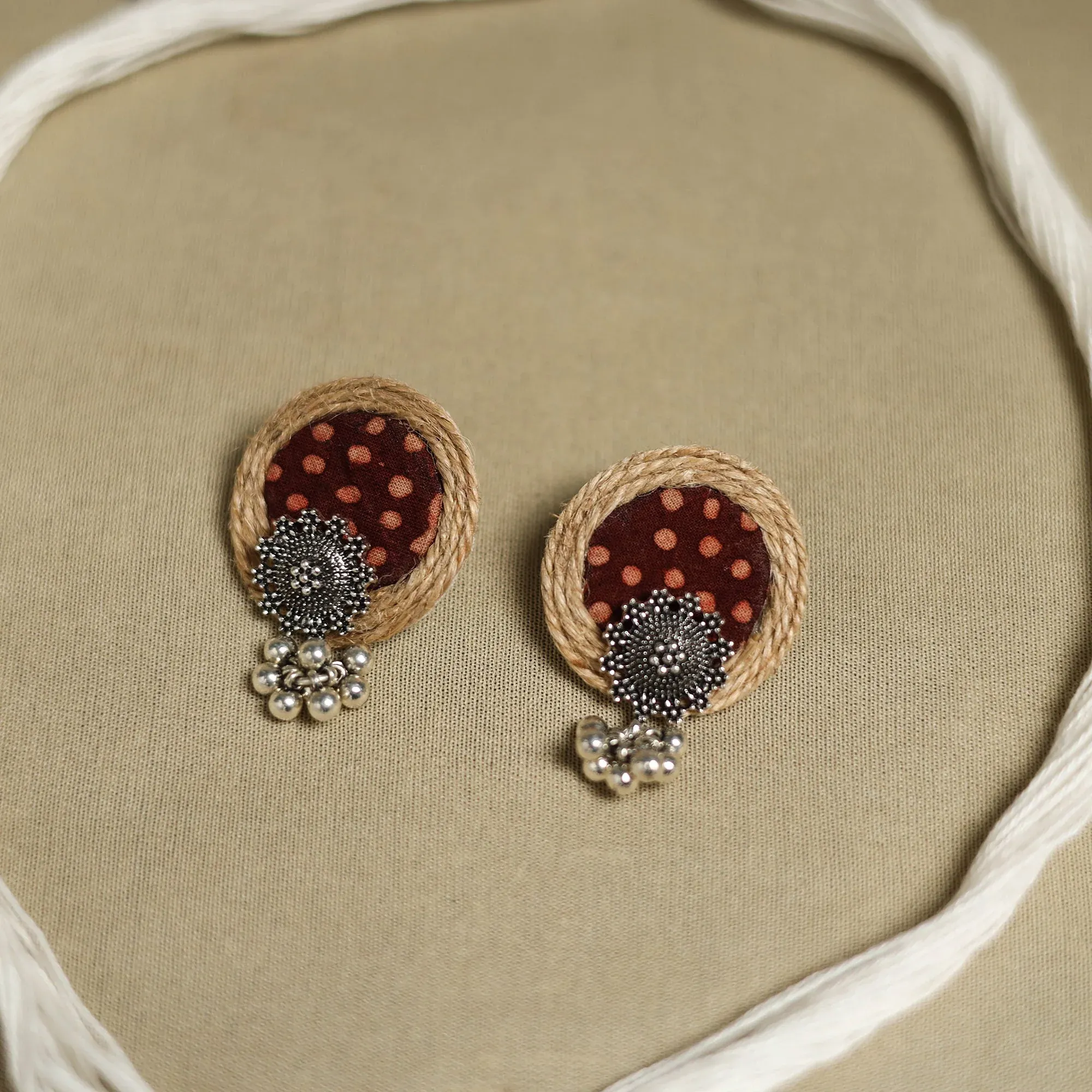 Multicolor - Handmade GS Jute Fabart Necklace view 2