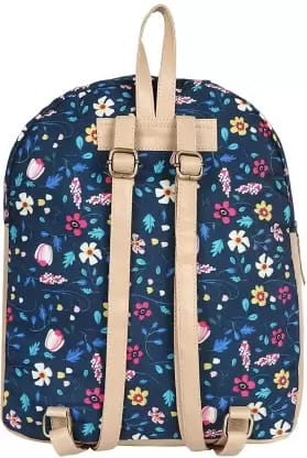 Lychee bags Women Printed Canvas Combo of Blue Backpack And Sling Bag view 2