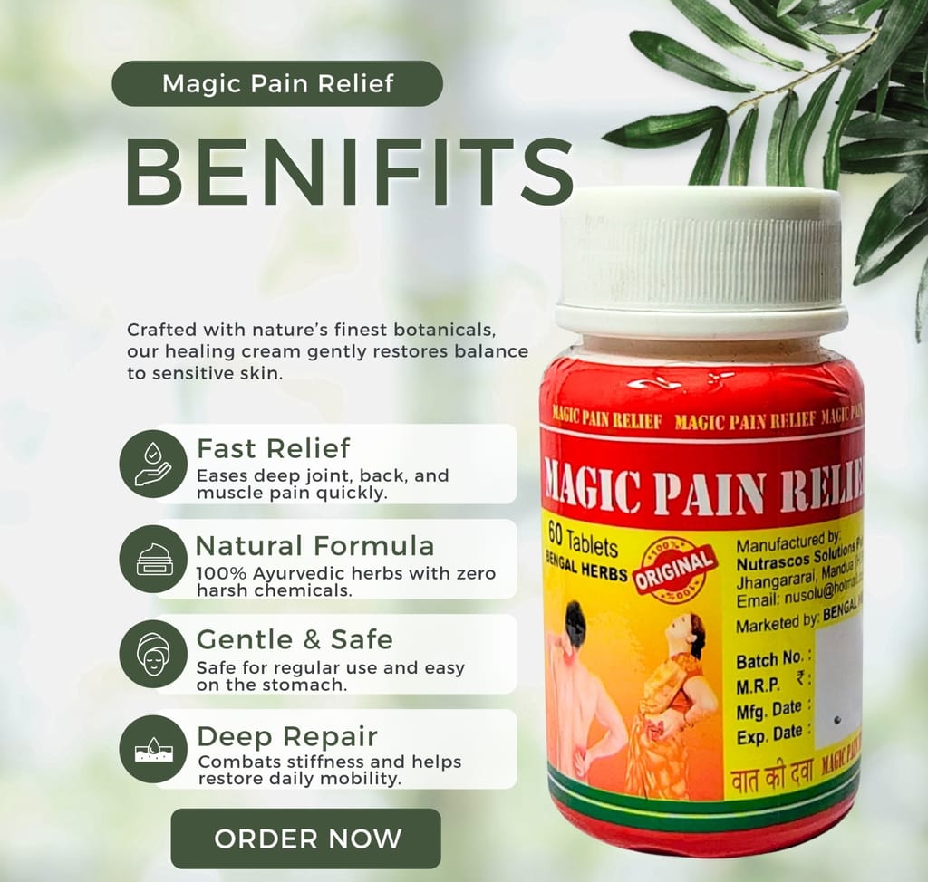 Magic Pain Relief Ayurvedic Joint & Muscle Care Capsules (Pack of 1) view 2