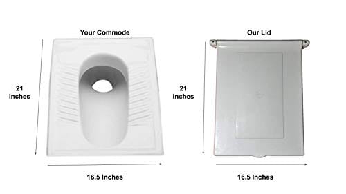 Omplast Inc Pan Cover for Indian Type Toilet (525 x 420 mm, White)… view 2