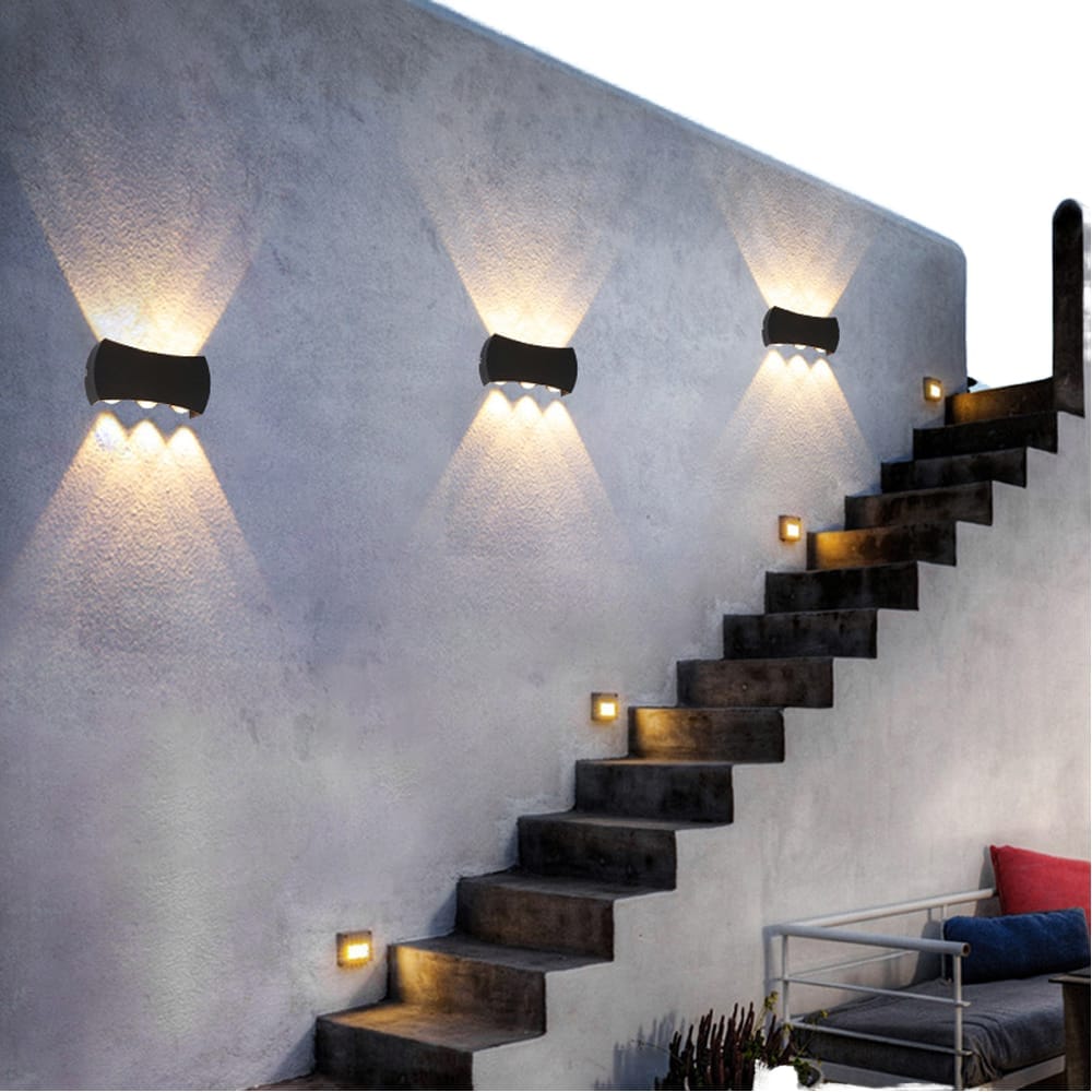 SPARKWORLD IP65 Aluminum Body Wall Lamp | Colour: Black view 2