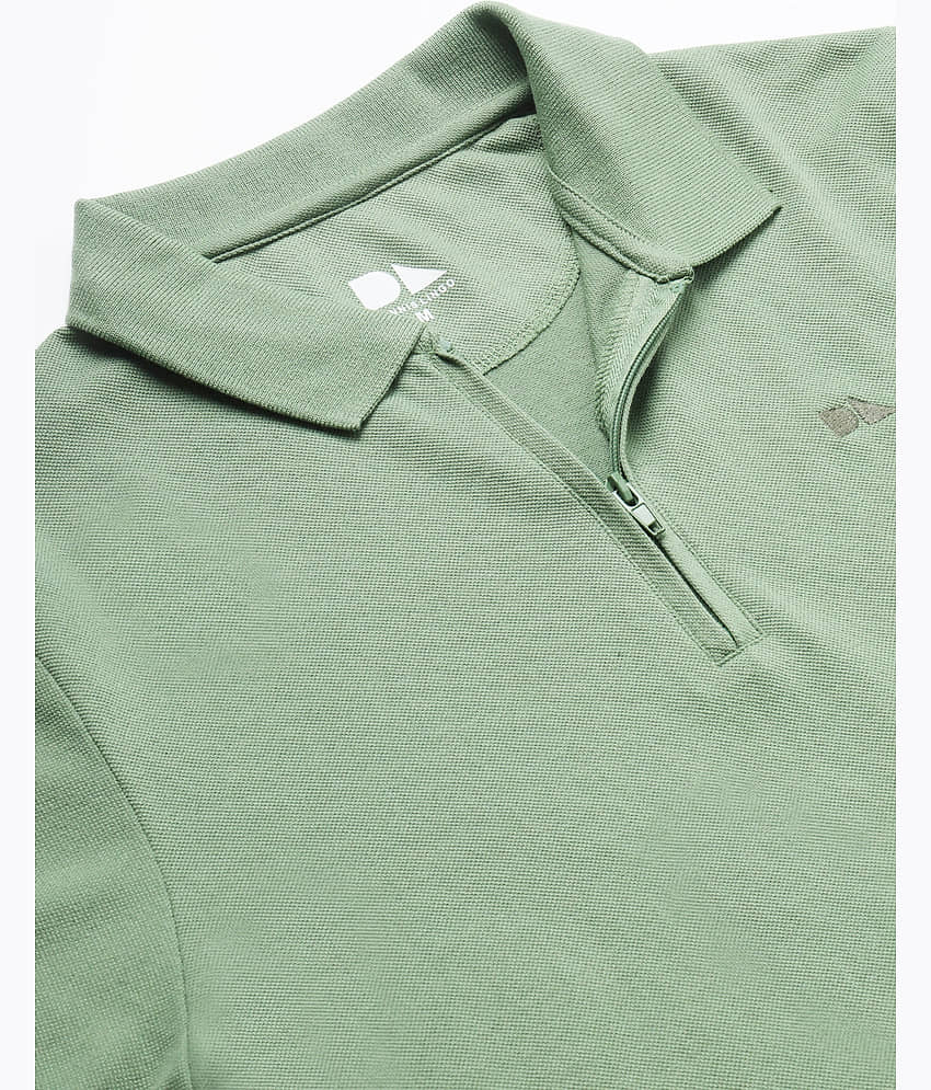 Dennis Lingo - Olive Cotton Blend Slim Fit Men's Polo T Shirt ( Pack of 1 ) view 2