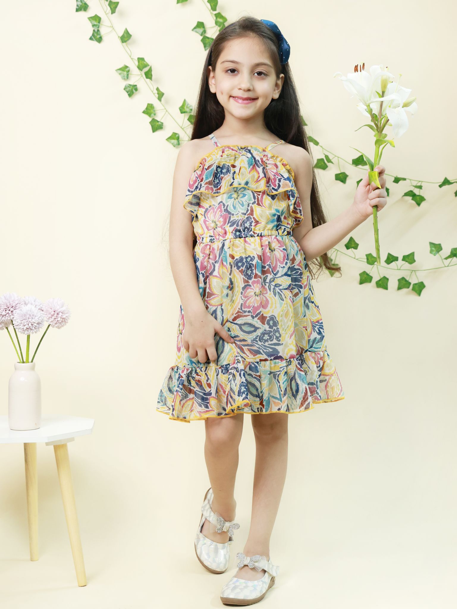 Multicolor Georgette Dress view 2
