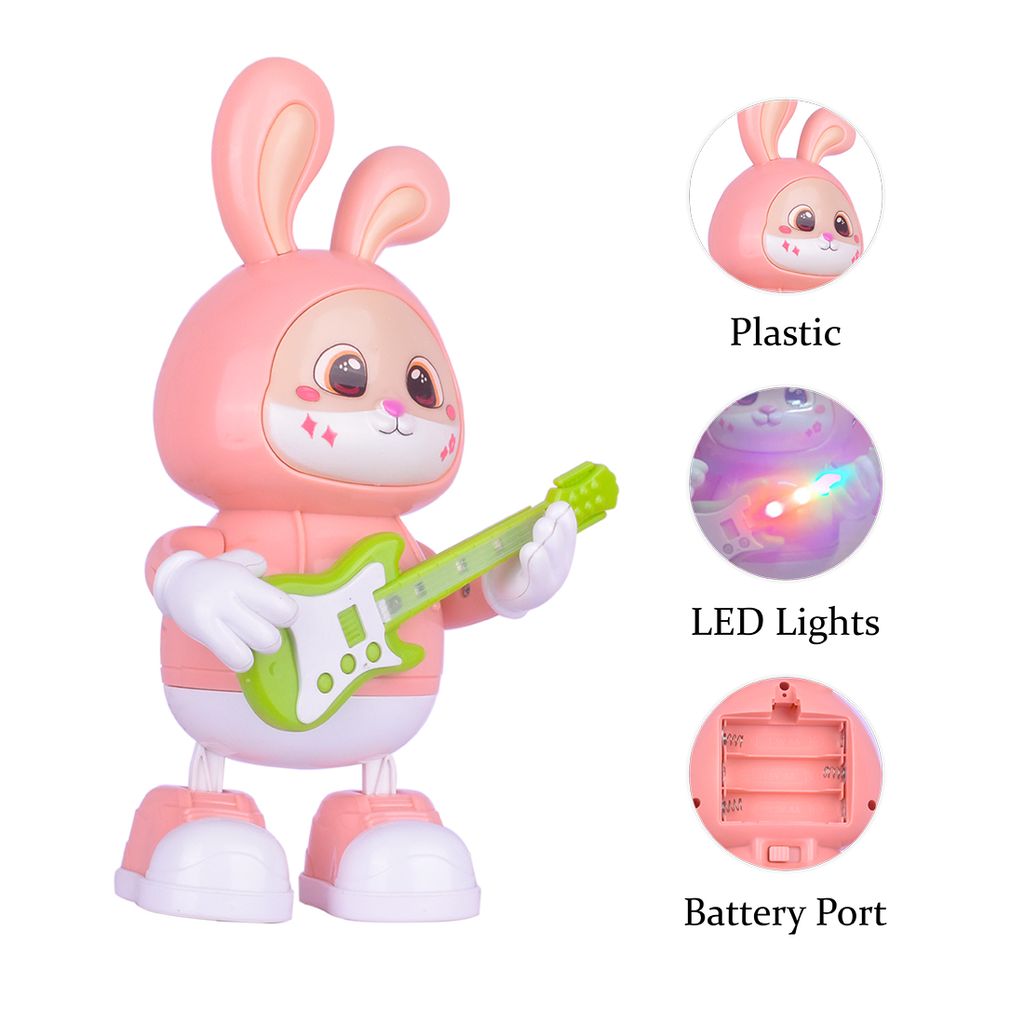 Dancing Rabbit Toy | Dancing Bunny Toy | Dancing Easter Bunny Toy | Rabbit Dancing Toy | Rabbit Guitarist Toy | Kids Toys | Children's Toys | Toys For Kids | Dancing Toys | Electronic Toys | Cute Rabbit Dancing Toy view 2