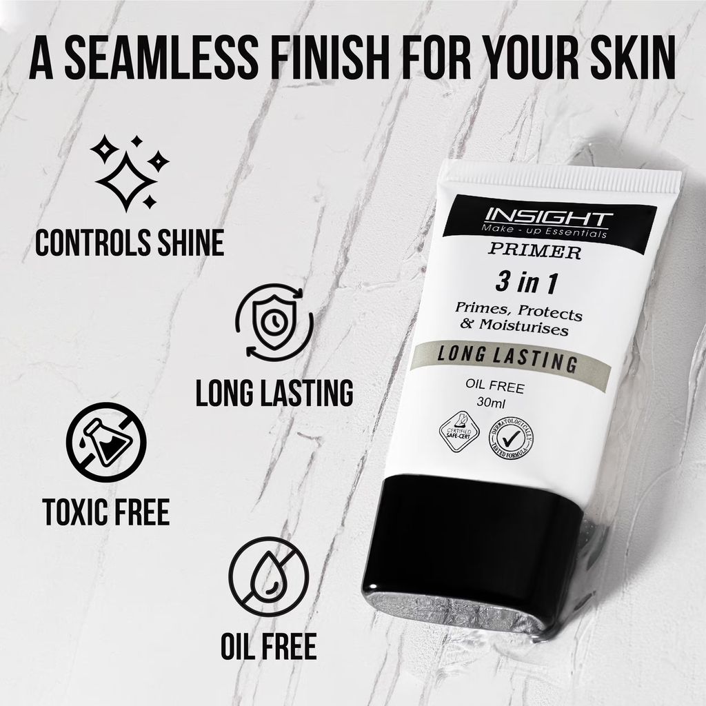 3 In 1 Makeup Primer for Face, Long Lasting Foundation Base, Pore Blurring & Pore Minimizer Primer, Oil Control, Waterproof, Sweat Proof, Lightweight Face Makeup Base for Women view 2