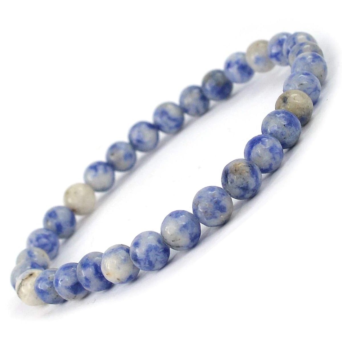Ekdant Sodalite Crystal Bracelet 8 mm Beads Lab Stretchable Elastic Bracelet Sodalite Semi precious Gemstone view 2