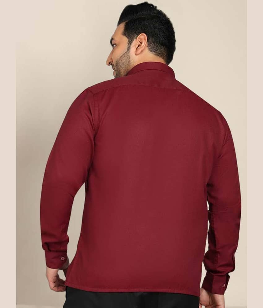 ADWYN PETER 100% Cotton Regular Fit Solids Full Sleeves Men's Casual Shirt - Red ( Pack of 1 ) view 2