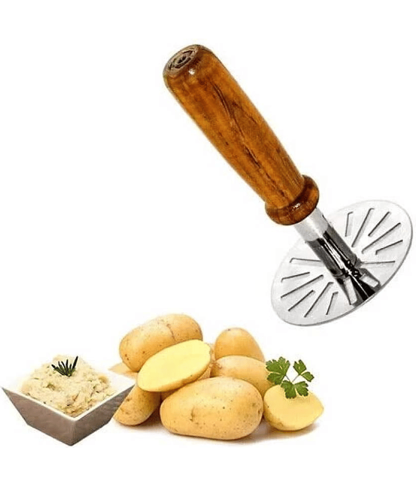 Niyara Enterprise Steel Stainless Steel Potato Masher ( Pack of 1 )