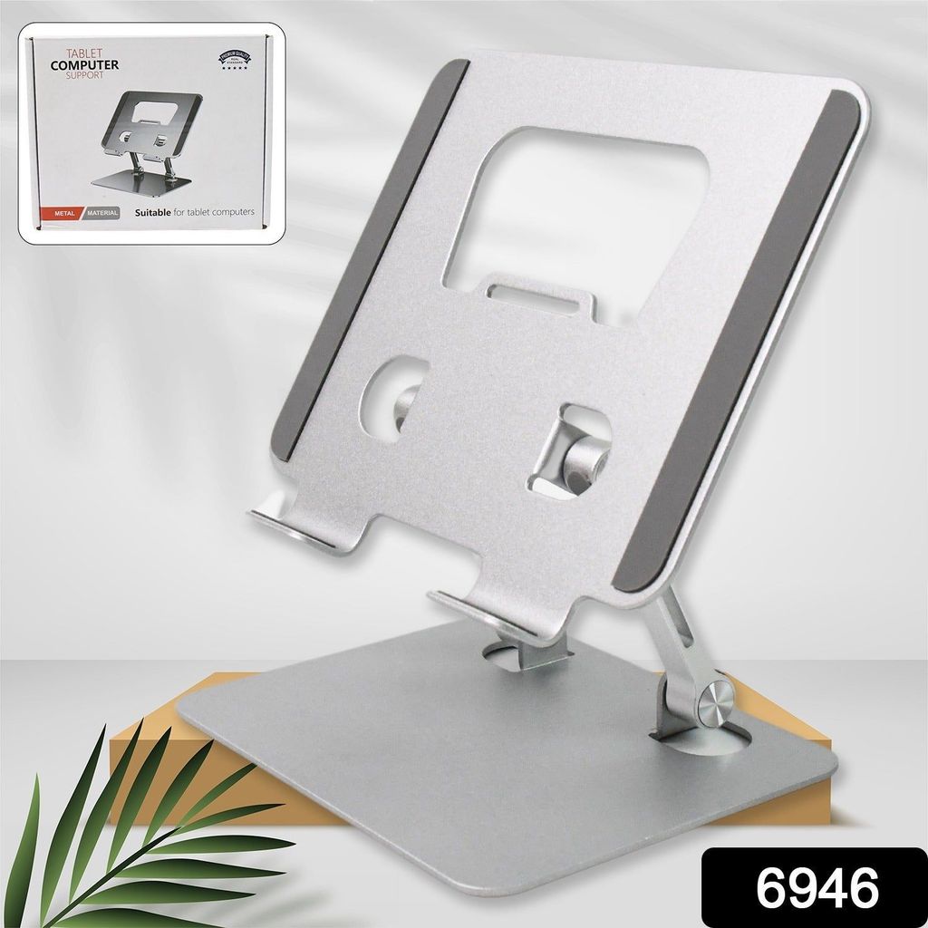 Tablet Stand Metal Alloy Adjustable Bracket, Suitable For tablet Computers for Desk Ergonomic Foldable Metal Tablet Holder/Tablets/Mobile Phones view 2