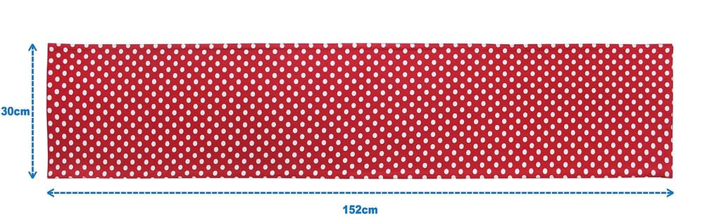 Airwill Cotton Polka Dot Red Designed Pattern Table Runner Length 152cm (Red, Pack of 1) view 2