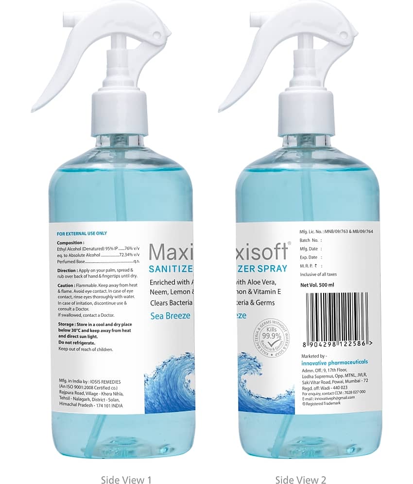 MAXISOFT - Antibacterial Hand Sanitizer 500 mL ( Pack of 2 ) view 2