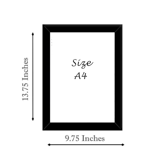 Black A4 Picture Frame - Solid Wood Frame with Glass Front - Wall or Tabletop Display view 2