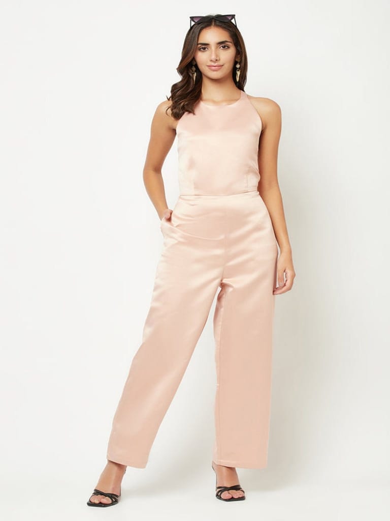 Peach Matte Jumpsuit view 2