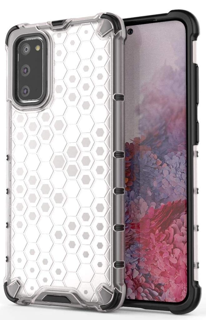 Faircost for Samsung Galaxy S20 Hybrid Shockproof Back Cover Hard Outside Soft Inside- (Polycabonate::Transparent) view 2