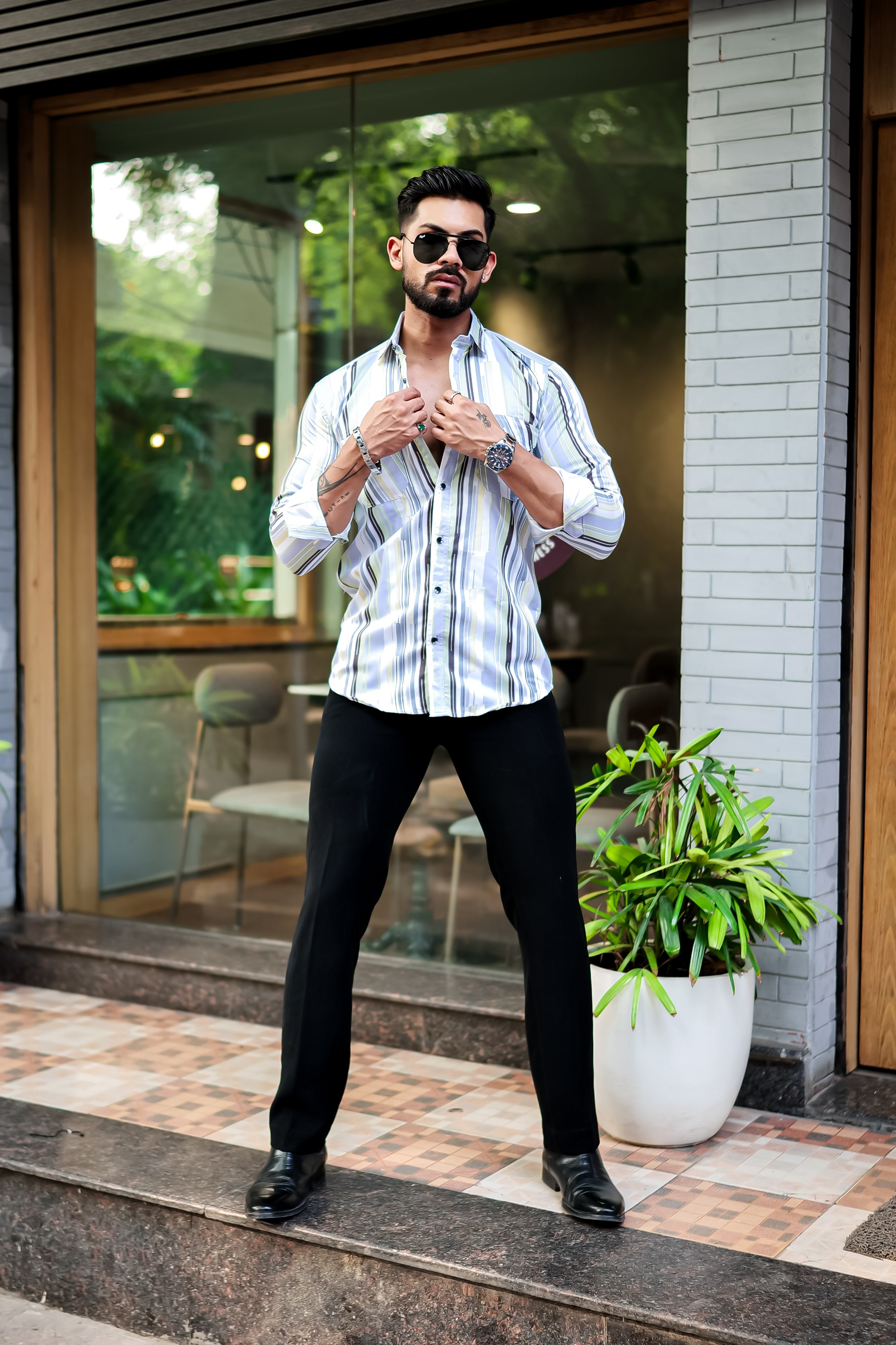 Black-Sky Linning Double Pocket Shirt view 2