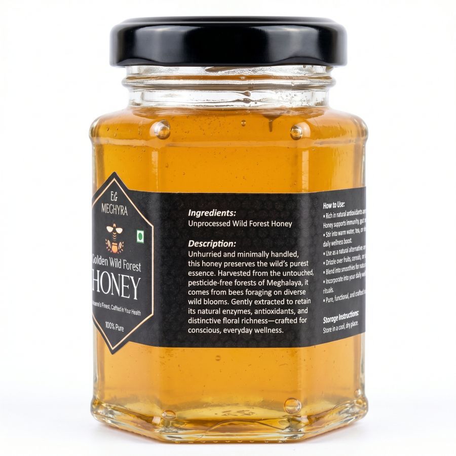 MEGHYRA GOLDEN WILD FOREST HONEY - 100 gm view 2