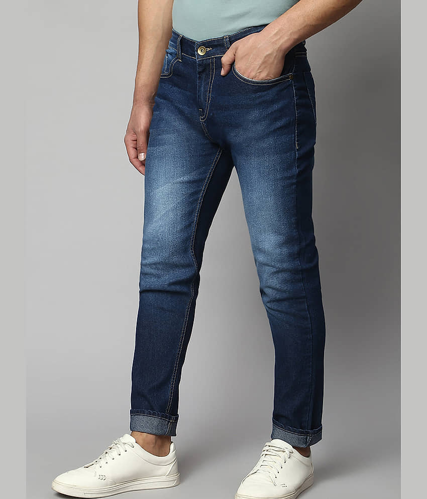 Dennis Lingo - Blue Cotton Blend Slim Fit Men's Jeans ( Pack of 1 ) view 2