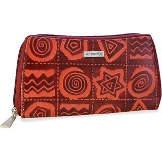 arpera Sofia Leather pouch purse cherry C11559-4